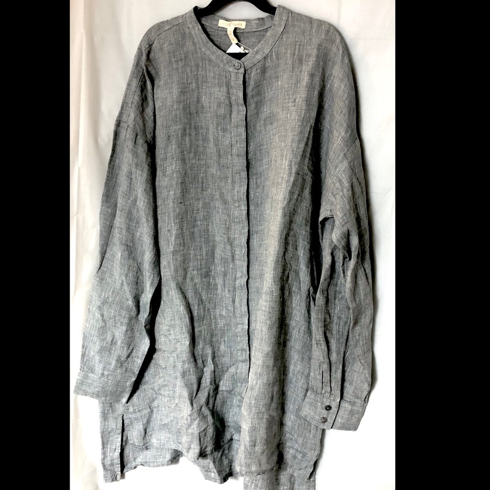 EILEEEN FISHER MANDRIN COLLAR SHIRT NWT $208 SIZE SMALL